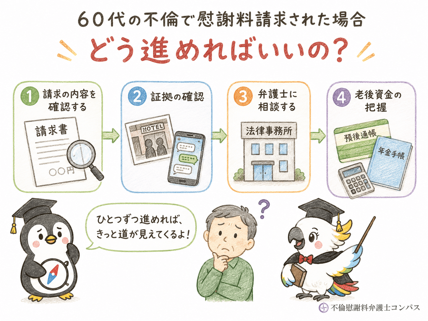 ６章　６０代の不倫で慰謝料請求された場合の対処法４つ
